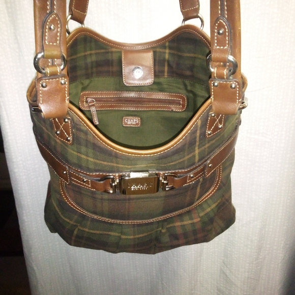 Chaps est.1978 Scottish Plaid Top Handle Purse - Picture 6 of 11